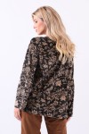 Black sweater with floral print