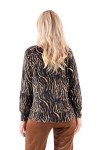 Black sweater with zebra print