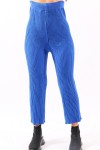 Blue elastic pants