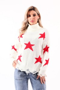 Jersey blanco con estrellas