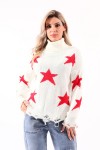 White sweater with stars