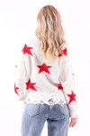 White sweater with stars
