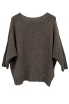 Pull taupe en tricot 