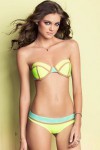Yellow and green 2-piece swimsuit