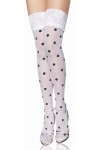 White or black polka dot stockings
