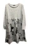 Pull robe gris