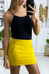 Very sexy  mini skirt with golden zip.