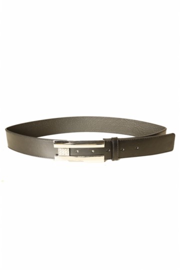 Black belt with rectangle buckle with rhinestones