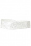 Light white belt with star pattern and rectangle buckle. stars