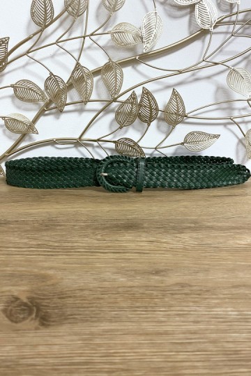 Faux leather braided belt For women.