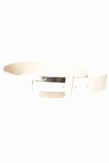 White belt with rectangular buckle