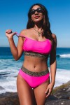 Bikini estampado leopardo rosa