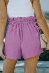 High waist purple shorts