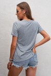T-shirt ample gris Mom