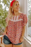 Blusa estampado floral talla grande