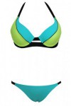 Green/turquoise 2-piece swimsuit