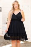 Plus Size Strappy Black Dress