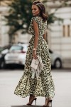 Vestido largo de leopardo