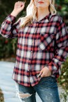 Plus Size Red Check Shirt