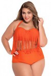 Orange 1-piece swimsuit