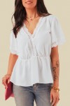 Blusa blanca de manga corta