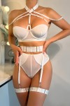 Strappy white lingerie set