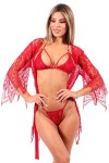 Sexy lingerie 3 pieces red color