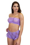 Purple lace lingerie set
