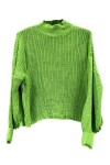 Pull en tricot vert