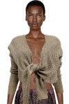 Taupe wrap top 
