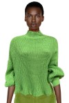 Pull en tricot vert