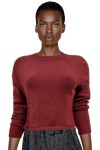 Short burgundy sweater