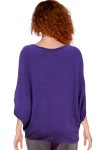 Pull  oversize à manches longues violet