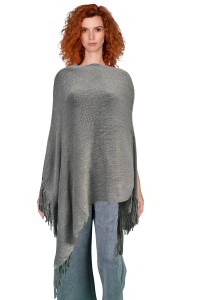 Sequined gray poncho