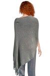 Sequined gray poncho