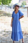Blue cotton dresses