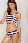 2-piece striped swimsuit