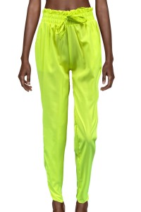 Yellow flowing pants