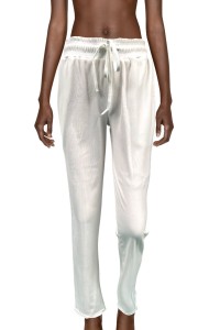 White Flowing trousers