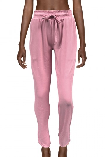 Pantalones fluidos rosa