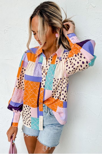Multicolored patterned shirt
