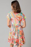 Multicolored flared dress