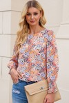 Multicolored floral blouse