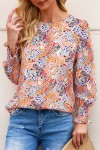 Multicolored floral blouse