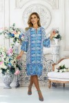 Dress with blue floral patterns