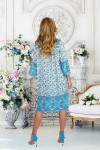 Dress with blue floral patterns