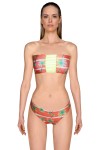 2-piece bandeau swimsuit with palm trees