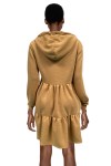 moutarde hooded sweater dress