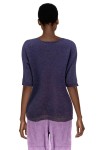 Purple sweater with short sleeves