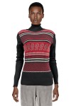 Black Basic striped patterned jumper